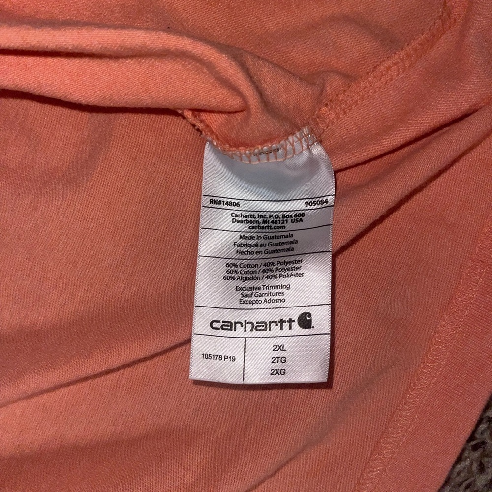 Carhartt Men's Coral “Durable Goods” Short Sleeve Tee - Picture 5 of 5
